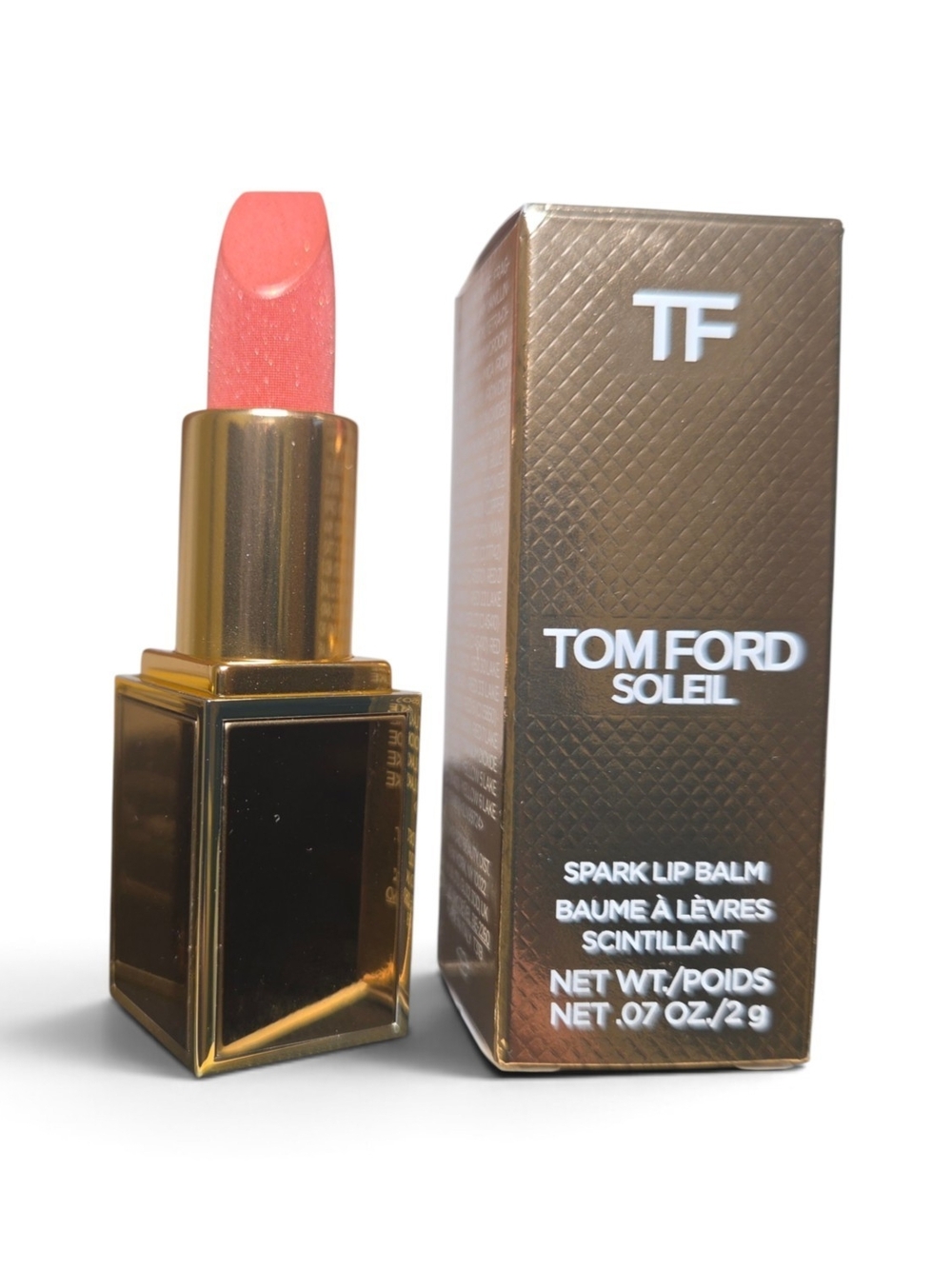 Tom Ford Soleil Spark Lip Balm "Sun Spark" 02 - Travel Friendly Clutch Size NIB